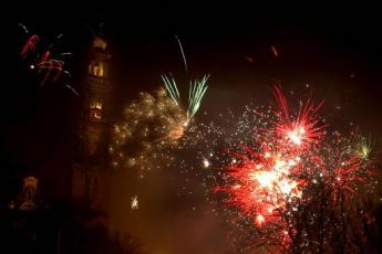 Vuurwerk boven Amsterdam.