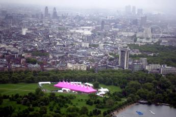 Roze tent.