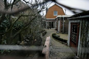 De woning van de verdachte in Beverwijk.