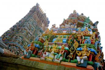 Een Hindoe-tempel in Chennai, India.