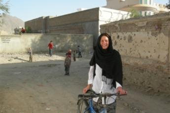 Nancy de Vries in Afghanistan.