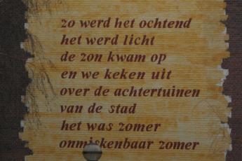 Een muurgedicht in Utrecht.