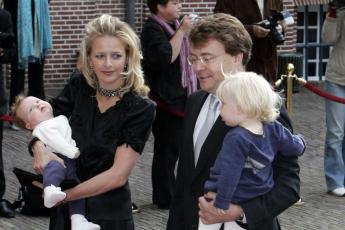 Prinses Mabel met Zaria en prins Friso met dochter Luana.