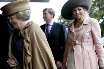 Koningin Beatrix, prins Willem-Alexander en prinses Mxima.