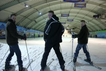 Bart, Rene en Marcel op de skipiste.