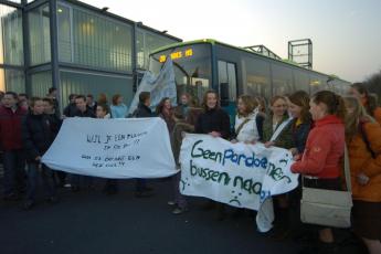 Protesterende scholieren.