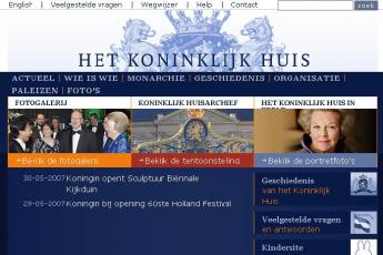 De website van de Oranjes.