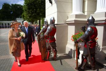 De koningin kan er wel om lachen.