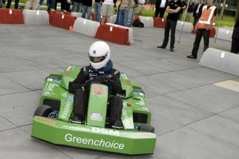 De groene waterstofauto van studenten van de TU Delft.