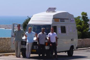 Het team van Eurround op dag 2 van hun tocht.