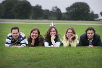 V.l.n.r. Gerco, Susanne, Jacomijn, Corine en Bas.