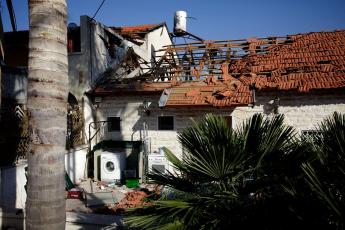 Een huis in het stadje Sderot.