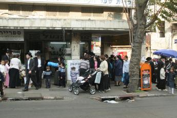 Ultra-orthodoxe wijk in Jeruzalem.