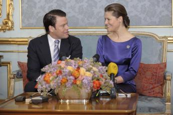 Kroonprinses Victoria en Daniel Westling vlak na de verloving.