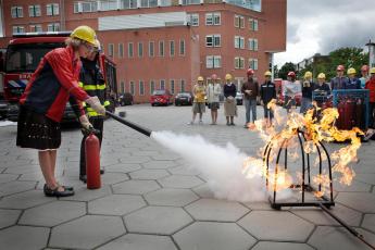 Brandweerdemonstratie.