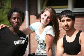 Aristide, Mirjam en Suwel.