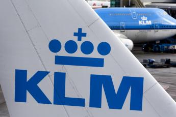 Vliegtuig van luchtvaartmaatschappij KLM.