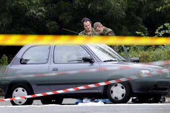 Bij de ontplofte auto was een explosief geplaatst.