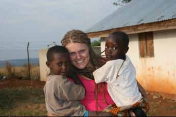 Elise in Uganda.