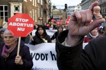 Actie tegen abortus.