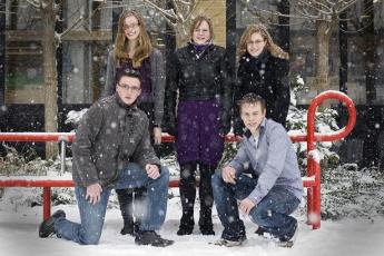 V.l.n.r. Gerco, Tonny, Greetje, Anne-Matthea en Bert.